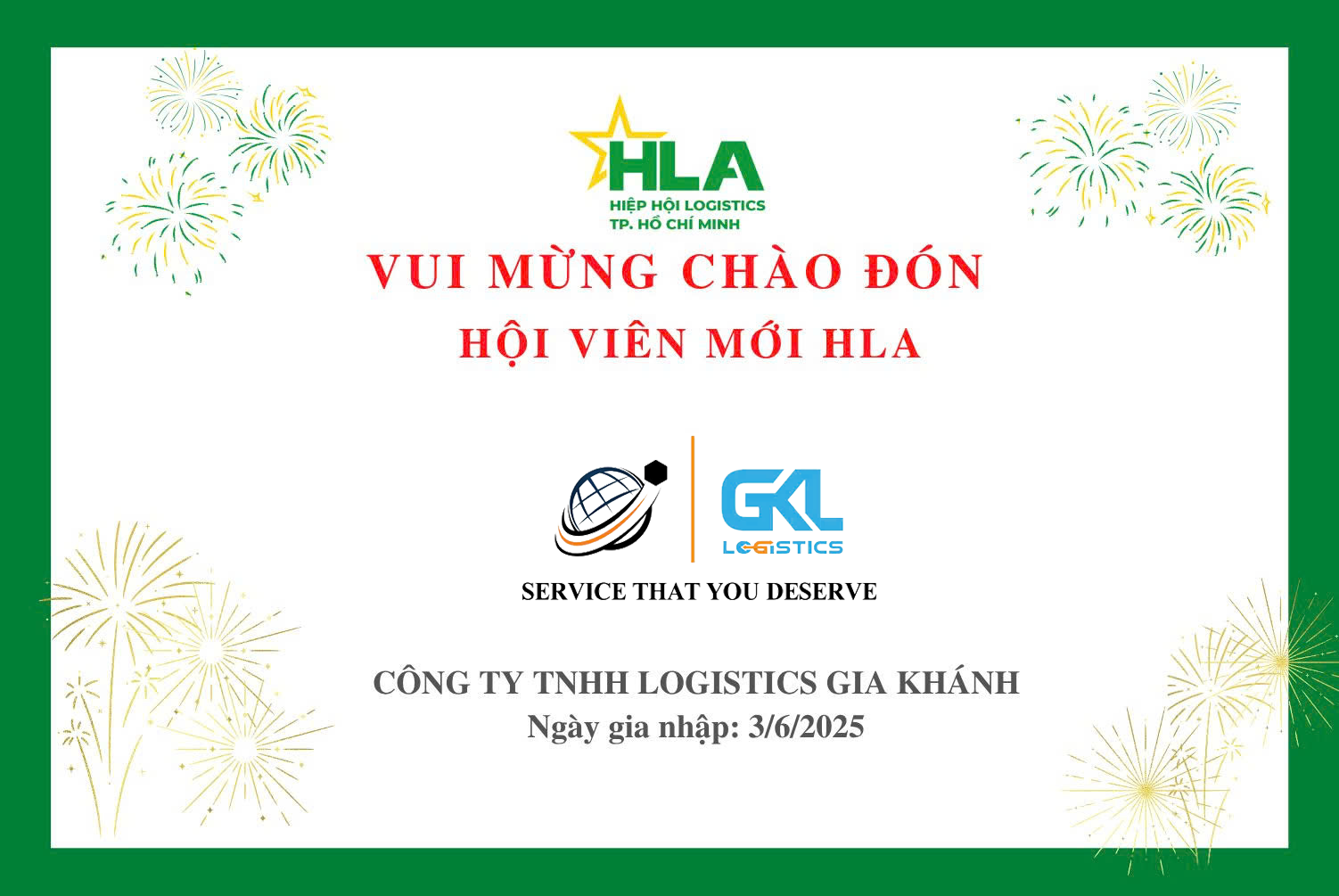 Gia Khánh Logistics chính thức gia nhập Hiệp hội Logistics TP. Hồ Chí Minh (HLA): Bước tiến vững chắc trên hành trình phát triển